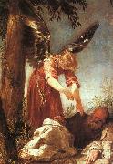 Juan Antonio Escalante An Angel Awakens the Prophet Elijah Sweden oil painting reproduction